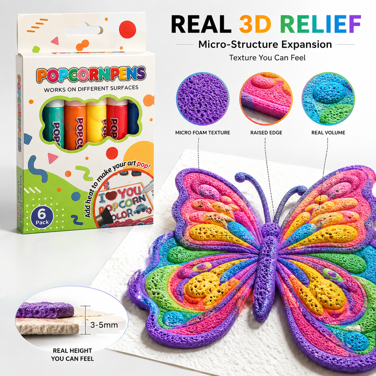 Save 50% by ordering today丨3D Relief Art Pen – Turn Flat Drawings Into Touchable 3D Art🪄✨