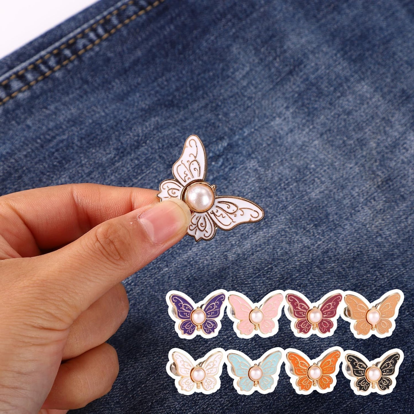 🔥8PCS Butterfly Waist Tighteners 🦋 Perfect Fit in Seconds — No Sewing Needed
