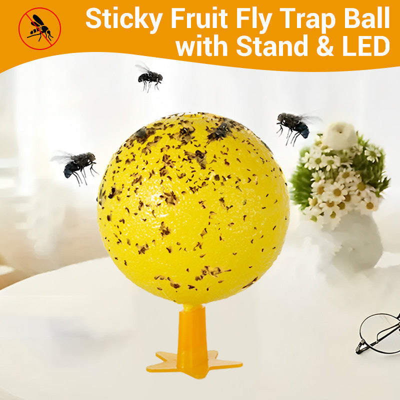 ⏰🔥Sticky Fruit Fly Trap Ball with Stand & LED