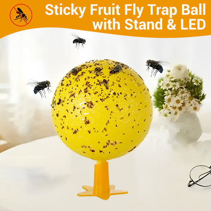 ⏰🔥Sticky Fruit Fly Trap Ball with Stand & LED